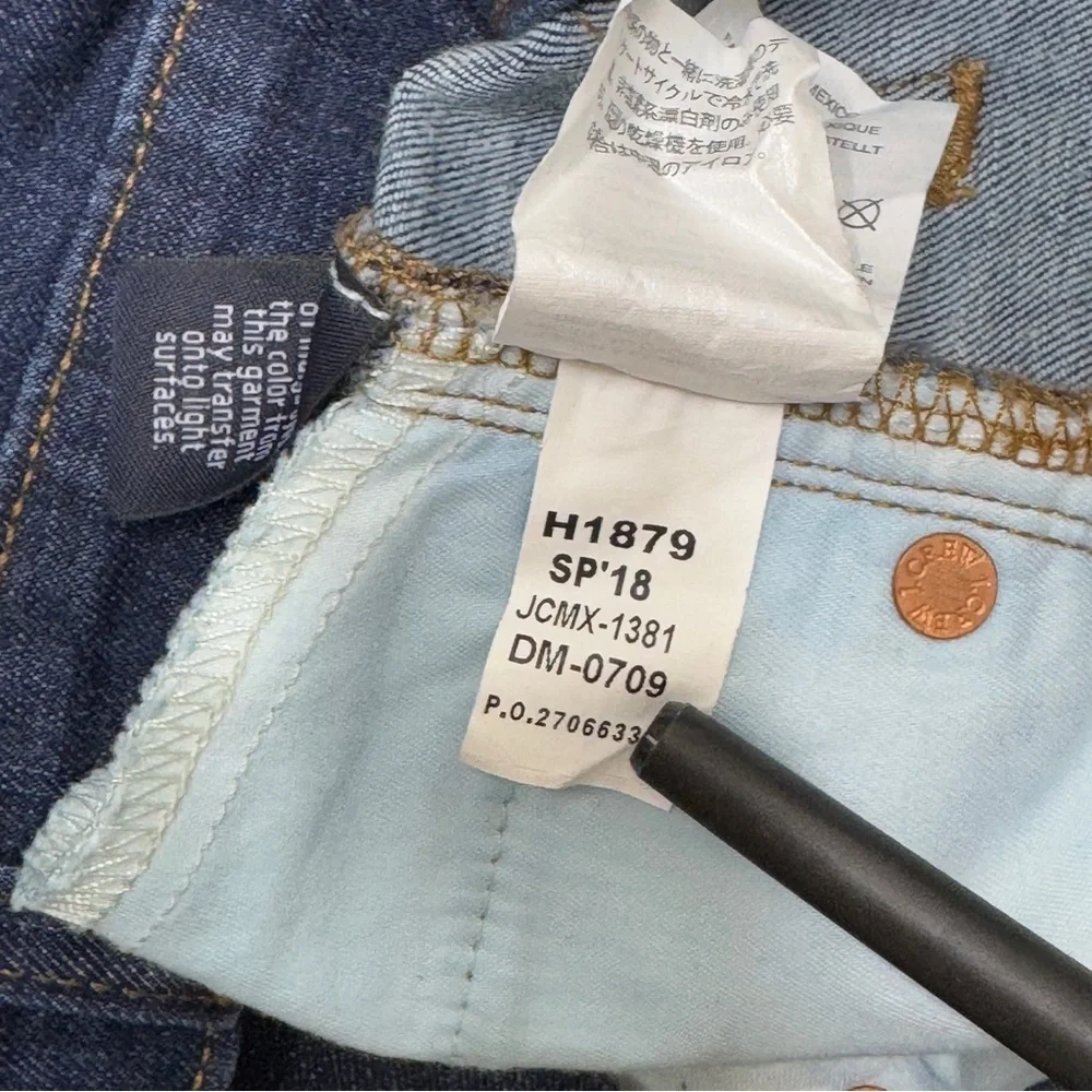 {J. Crew} 9” High-Rise Toothpick Classic Rinse Wash Skinny Stretch Denim